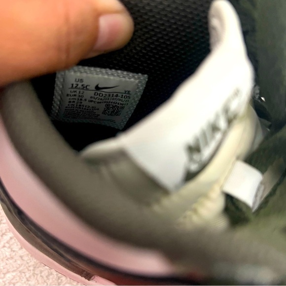 Nike Dunk High (PS) Casual Kids Size 12.5C Shoe White Cargo Khaki DD2314-105 EUC - Picture 8 of 8